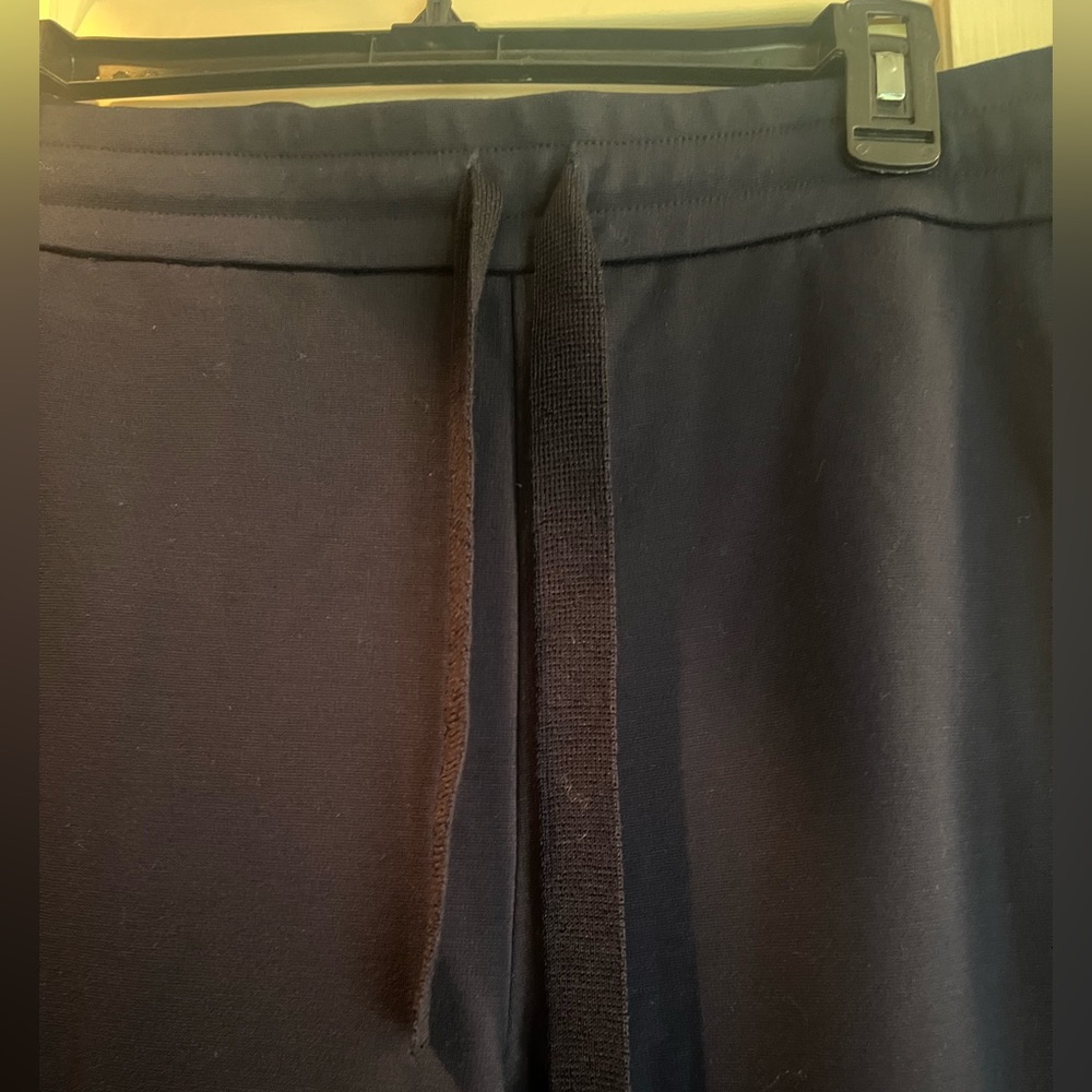 St John Navy Drawstring Pant Small Euc - image 2